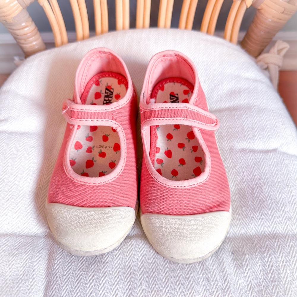 Zara BabyGirl Cotton Mary Jane Shoes